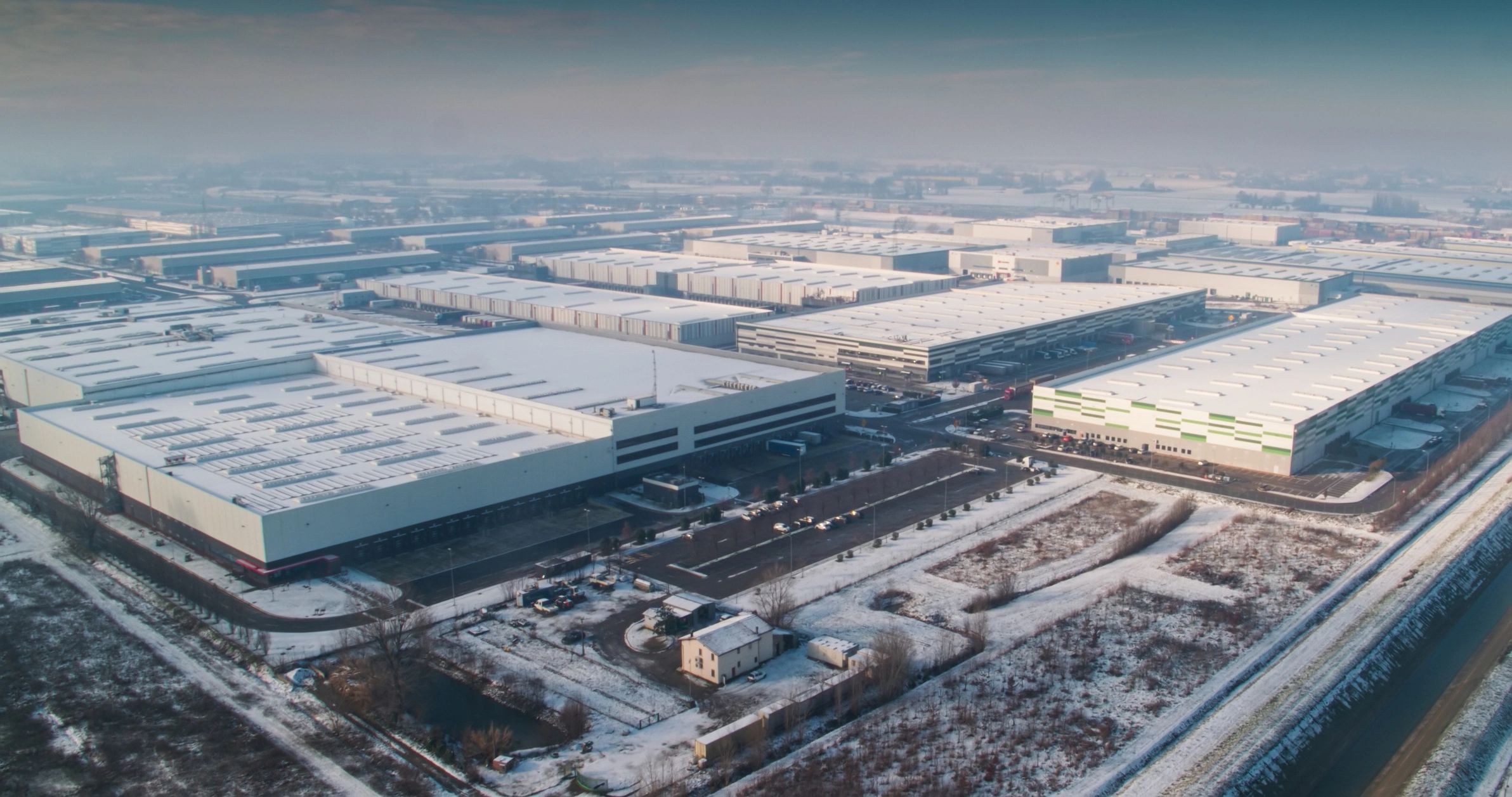 Large logistics hub with multimodal freight infrastructure
